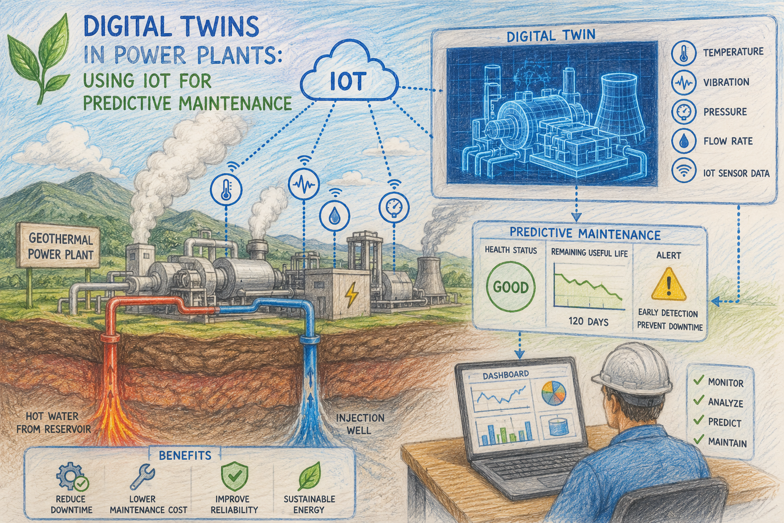 Digital Twins in Power Plants: Using IoT for Predictive Maintenance