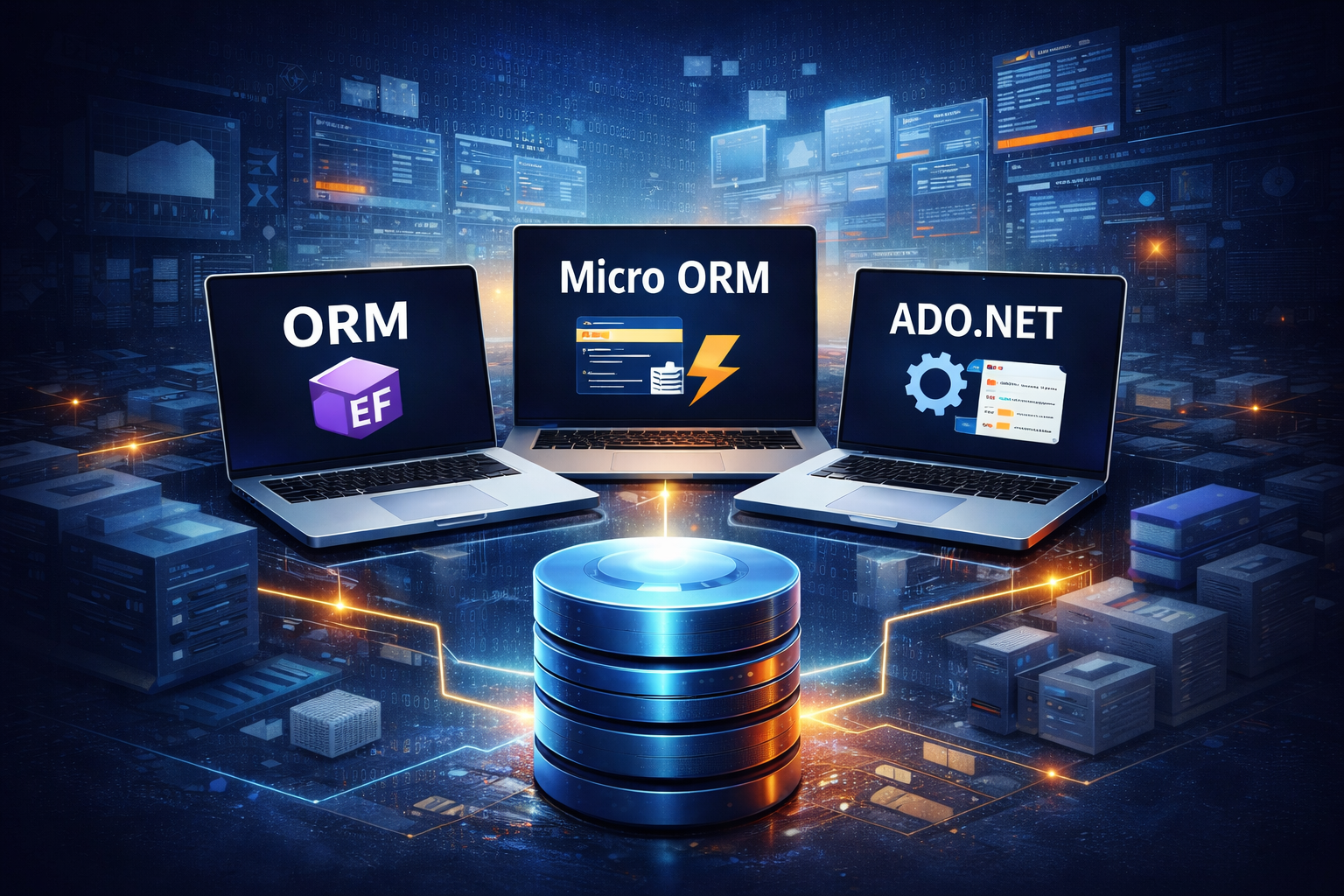 ORM, Micro ORM e ADO.NET puro: Quando usar cada um e por que a escolha importa