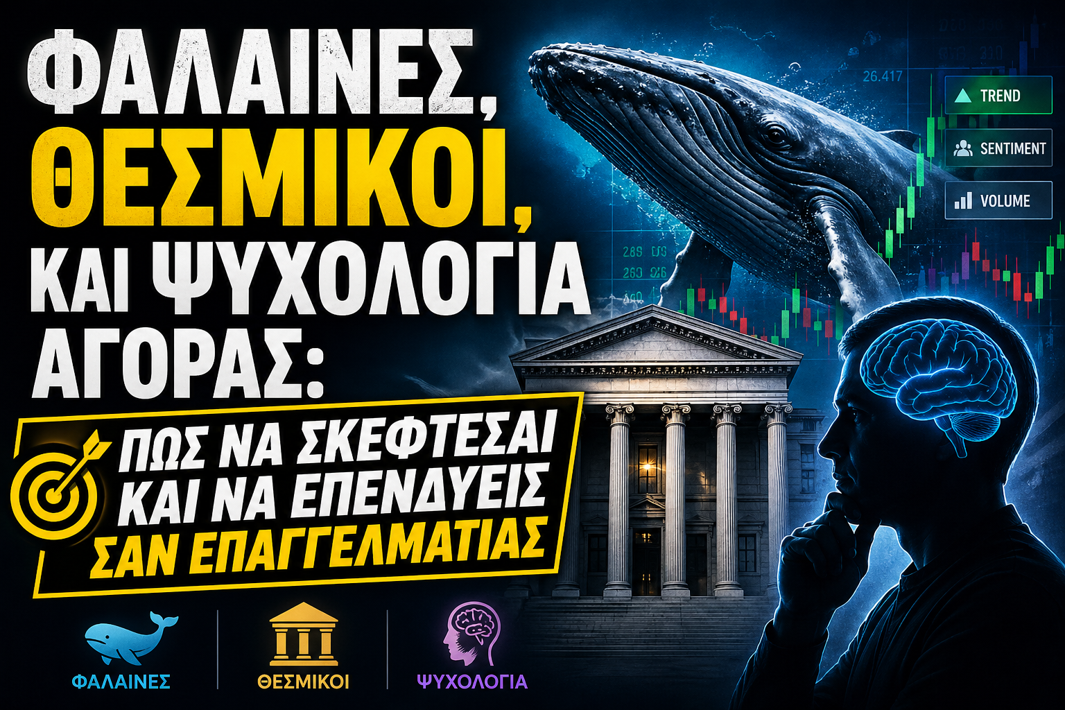Φάλαινες, Θεσμικοί και Ψυχολογία Αγοράς: Πώς να Σκέφτεσαι και να Επενδύεις Σαν Επαγγελματίας