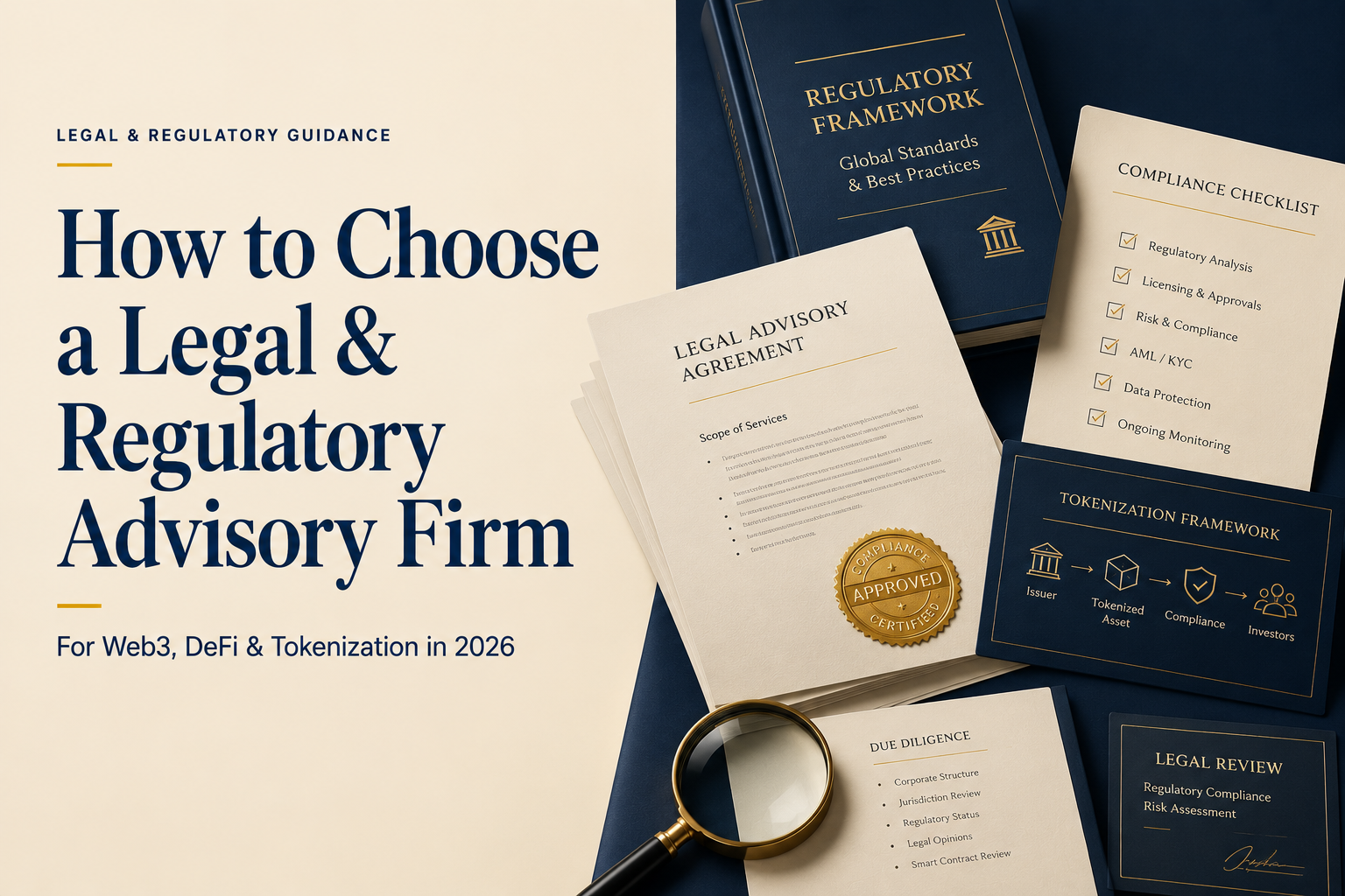 How to Choose a Legal and Regulatory Advisory Firm for Web3, DeFi, and Tokenization in 2026