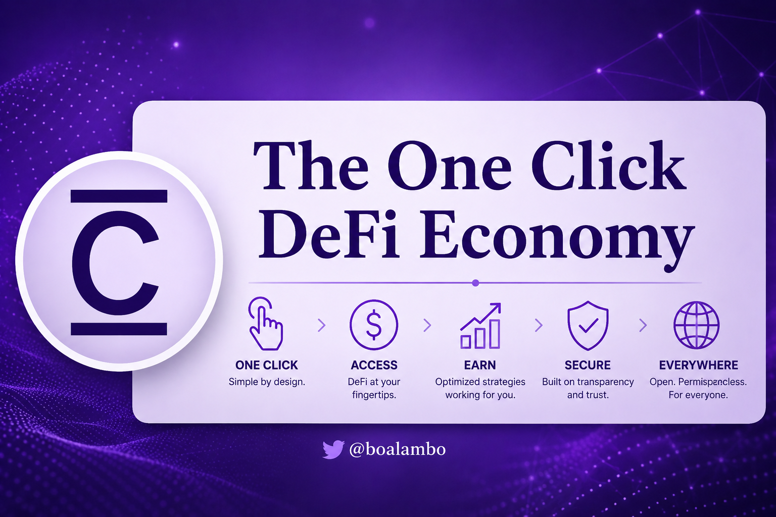 The One Click DeFi Economy