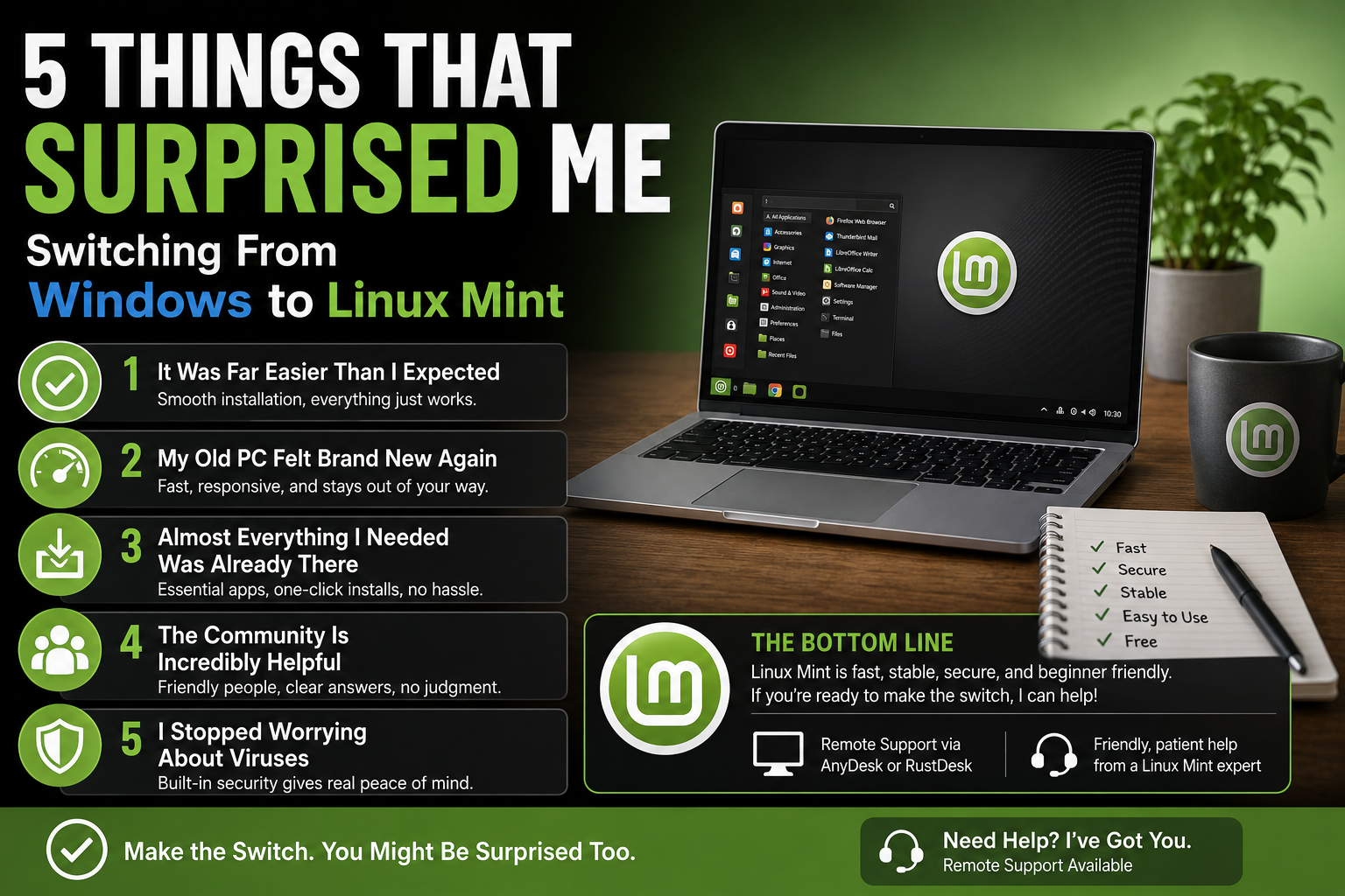 5 Things That Surprised Me Switching From Windows to Linux Mint