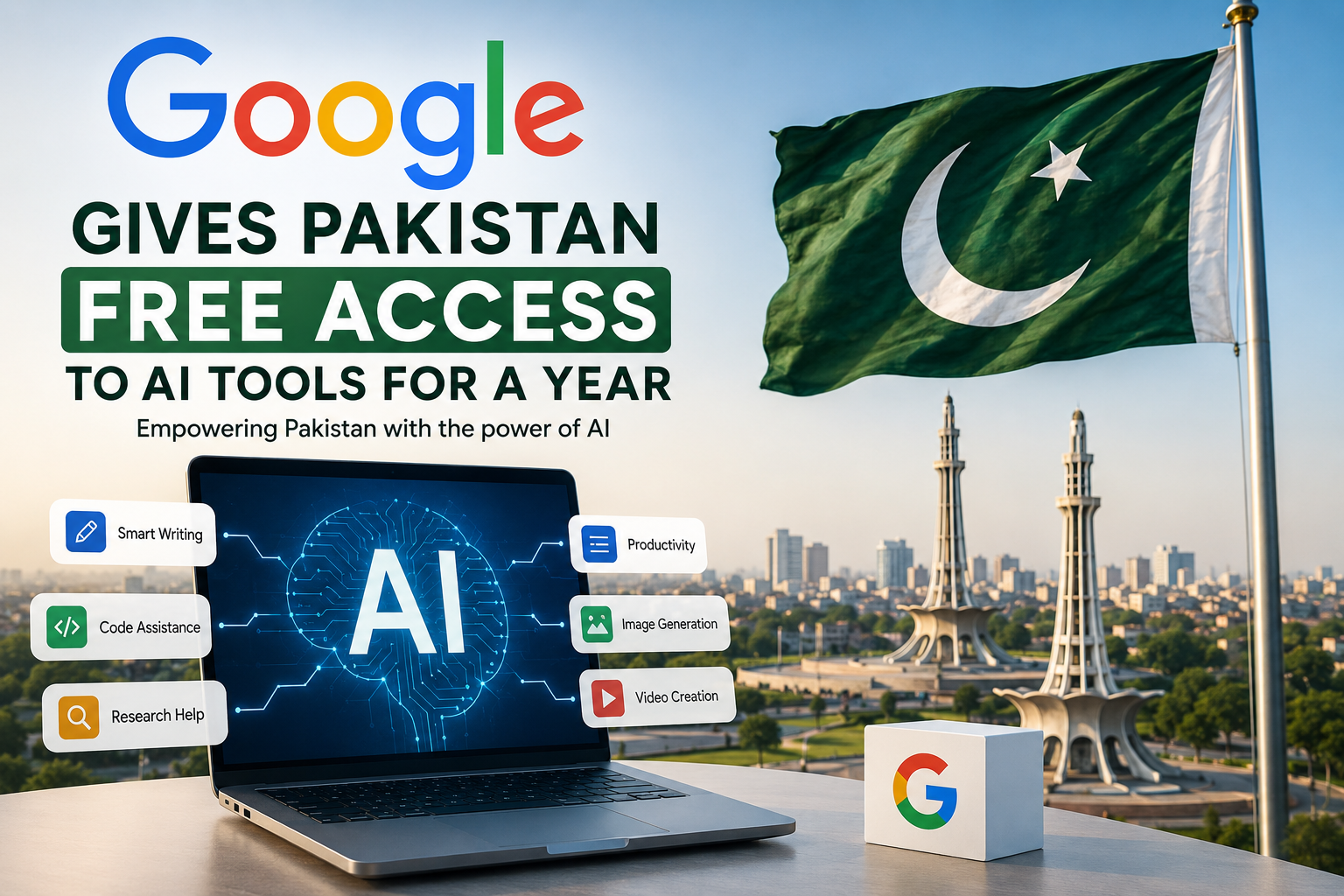 Google Provides Free One-Year Access to AI Tools for People in Pakistan