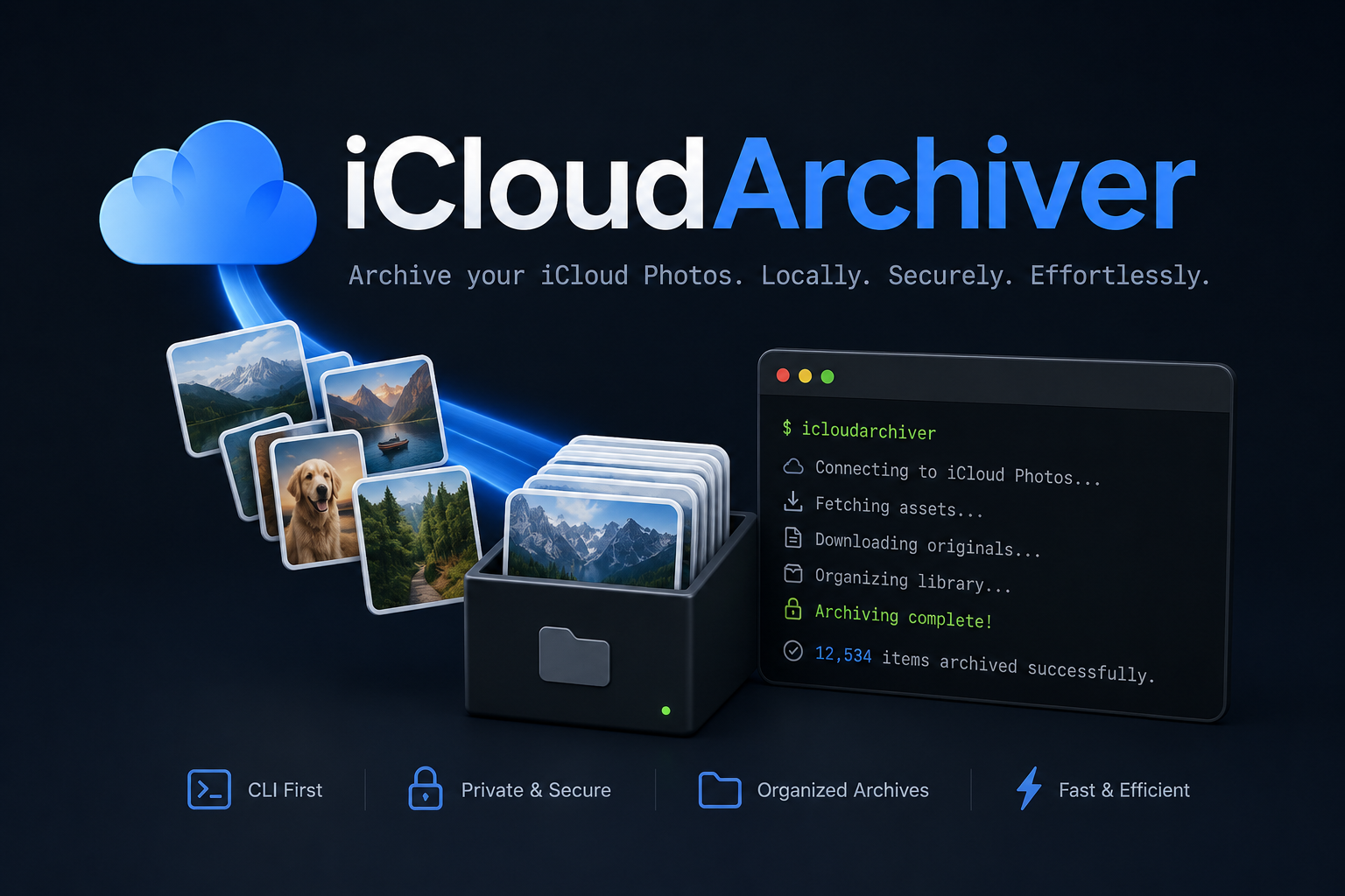 Archive iCloud Photos without a boring drag and drop