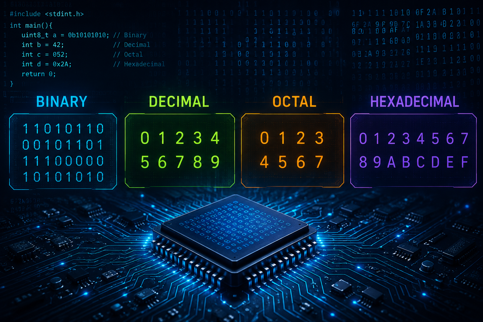 Understanding Binary, Decimal, Octal and Hexadecimal Numbers