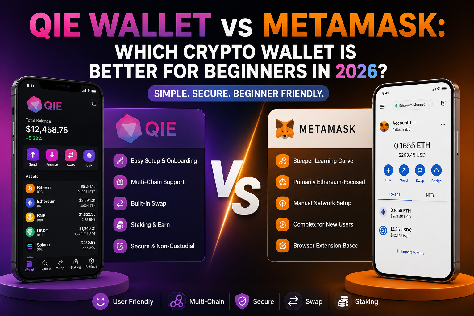 QIE Wallet vs MetaMask: Which Crypto Wallet Is Better for Beginners in 2026?