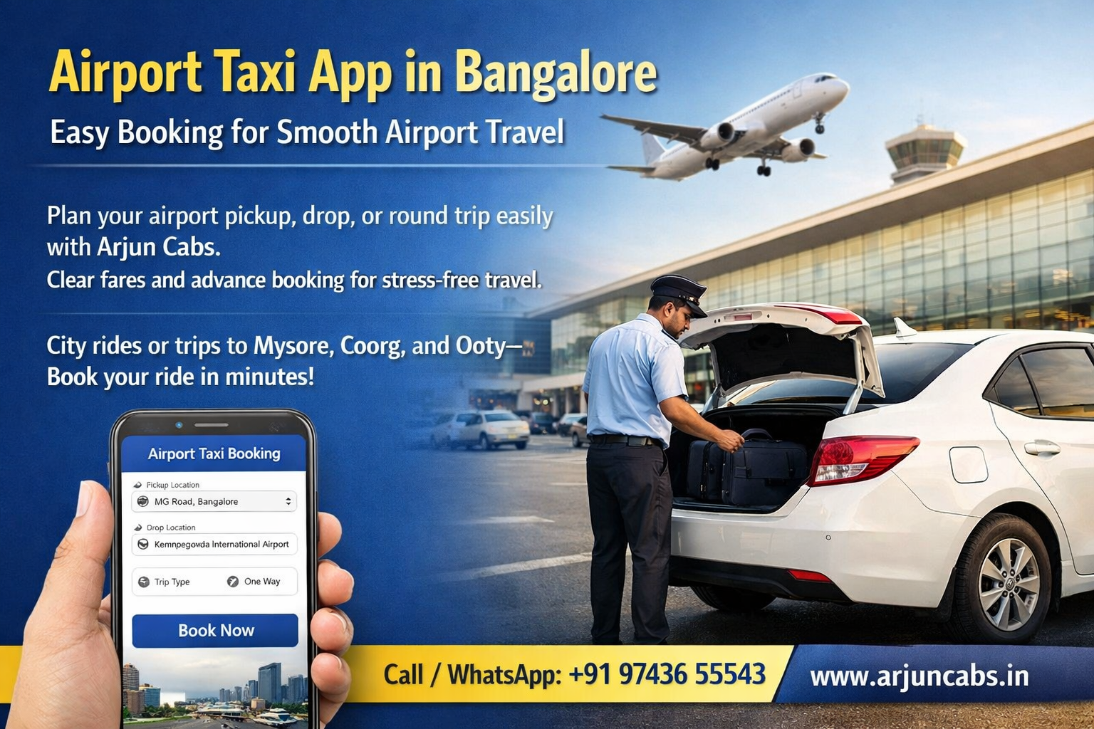 Airport Taxi App in Bangalore -Easy Booking for Smooth Airport Travel