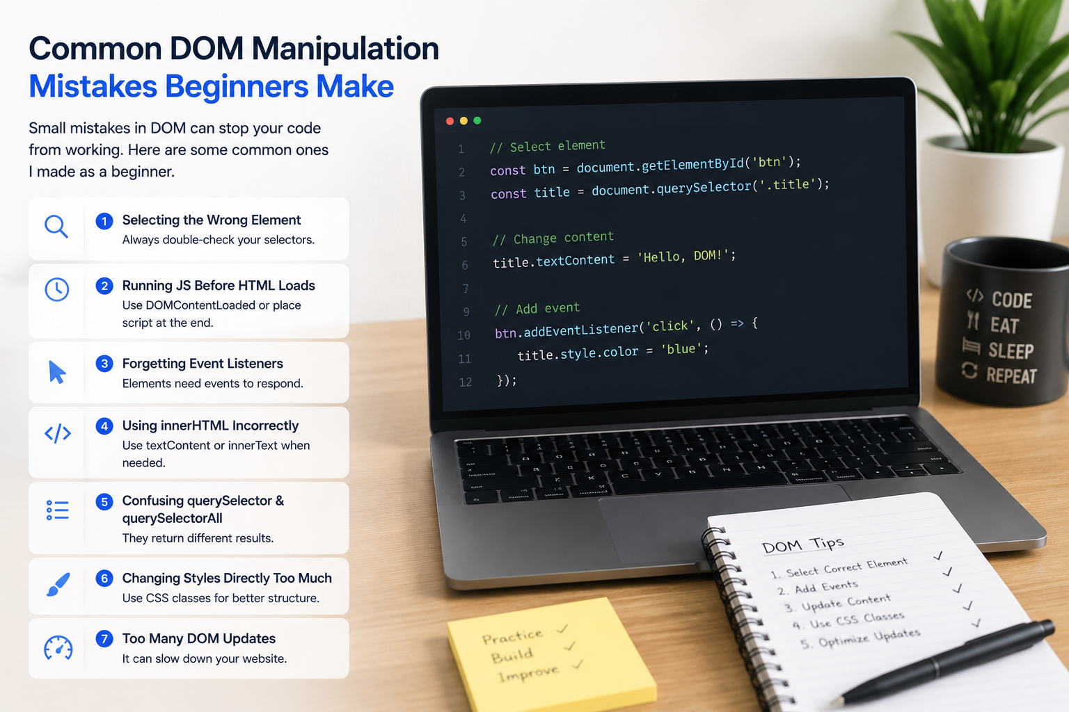 Common DOM Manipulation Mistakes Beginners Make