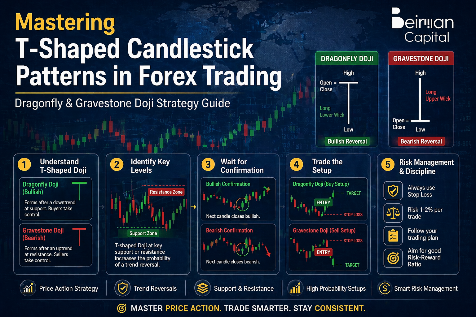 Mastering T-Shaped Candlestick Patterns in Forex Trading