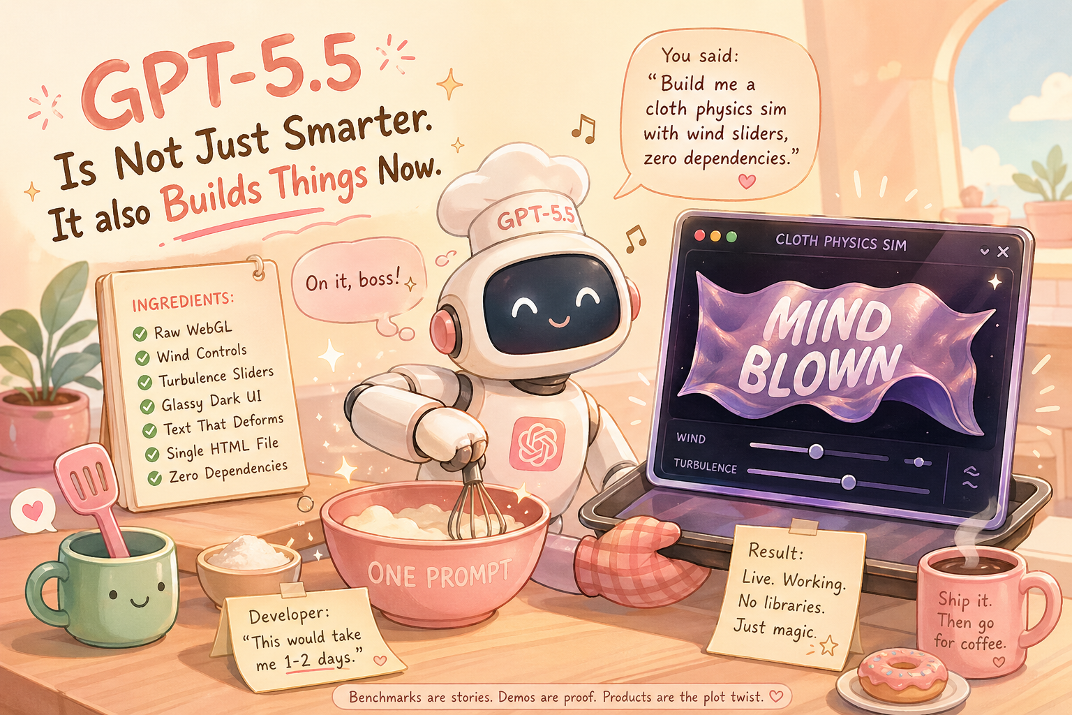 GPT-5.5 Is Not Just Smarter. It also Builds Things Now.