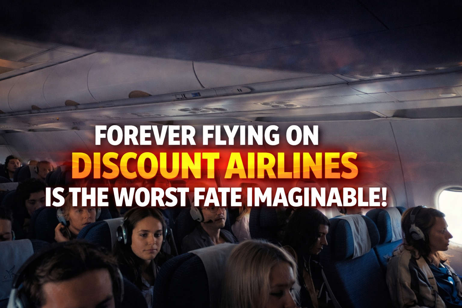 To fly forever on discount airlines is the worst fate imaginable!