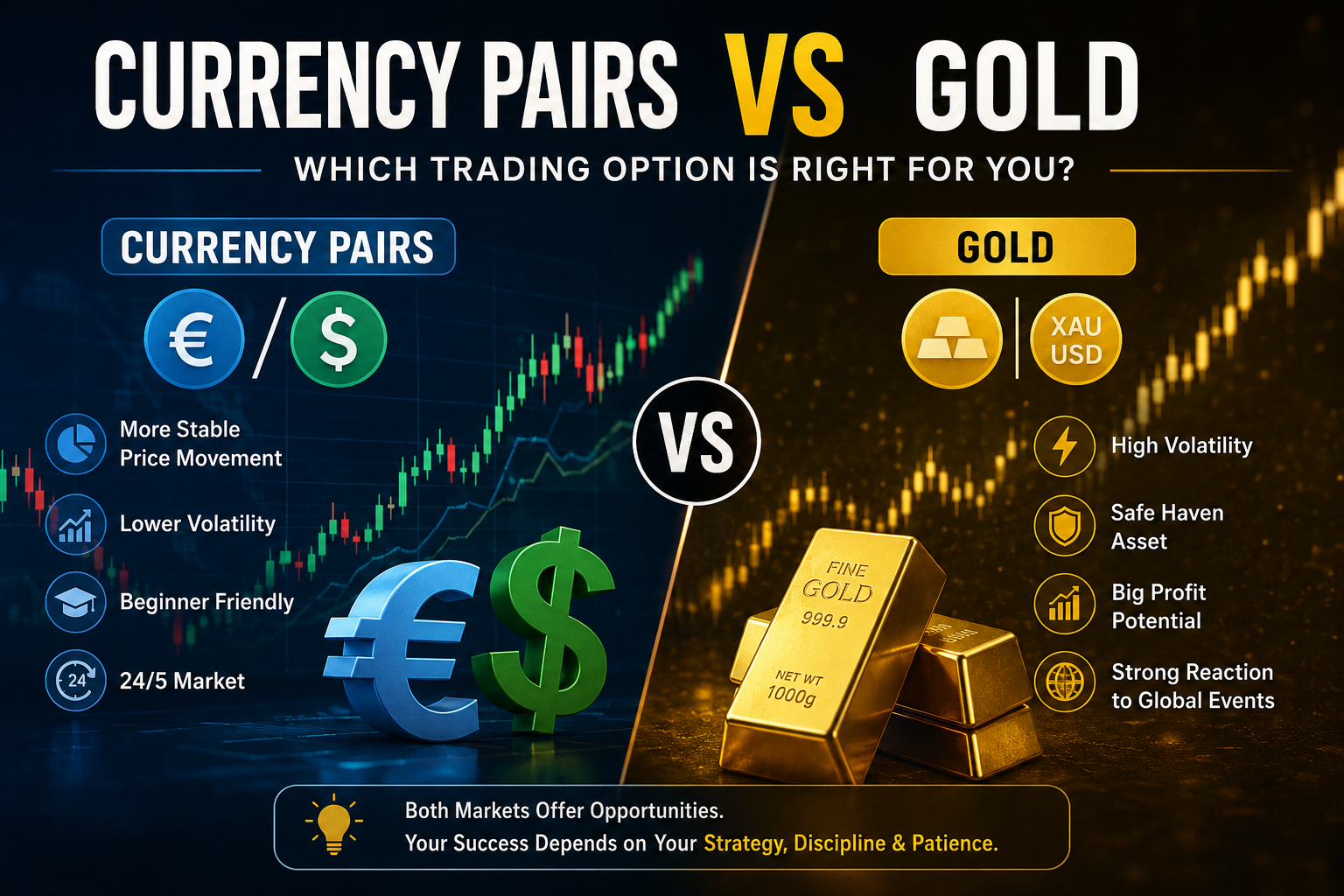 Currency Pairs vs Gold: What Should You Trade First?
