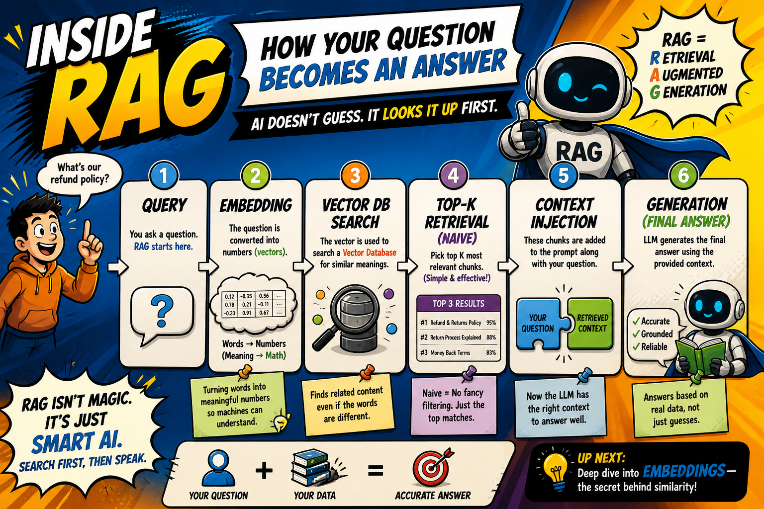 Inside RAG: How Your Question Becomes an Answer