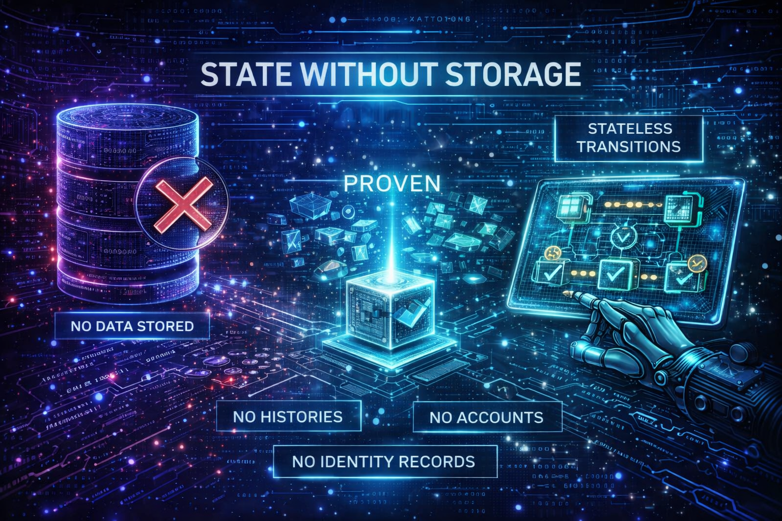 State Without Storage: Systems That Remember Nothing