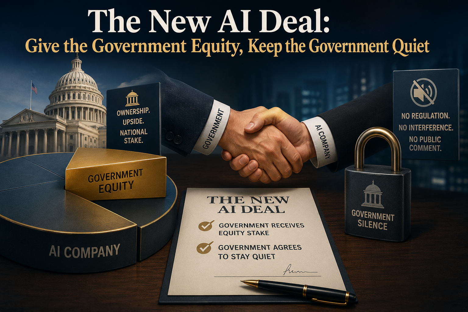 The New AI Deal: Give the Government Equity, Keep the Government Quiet