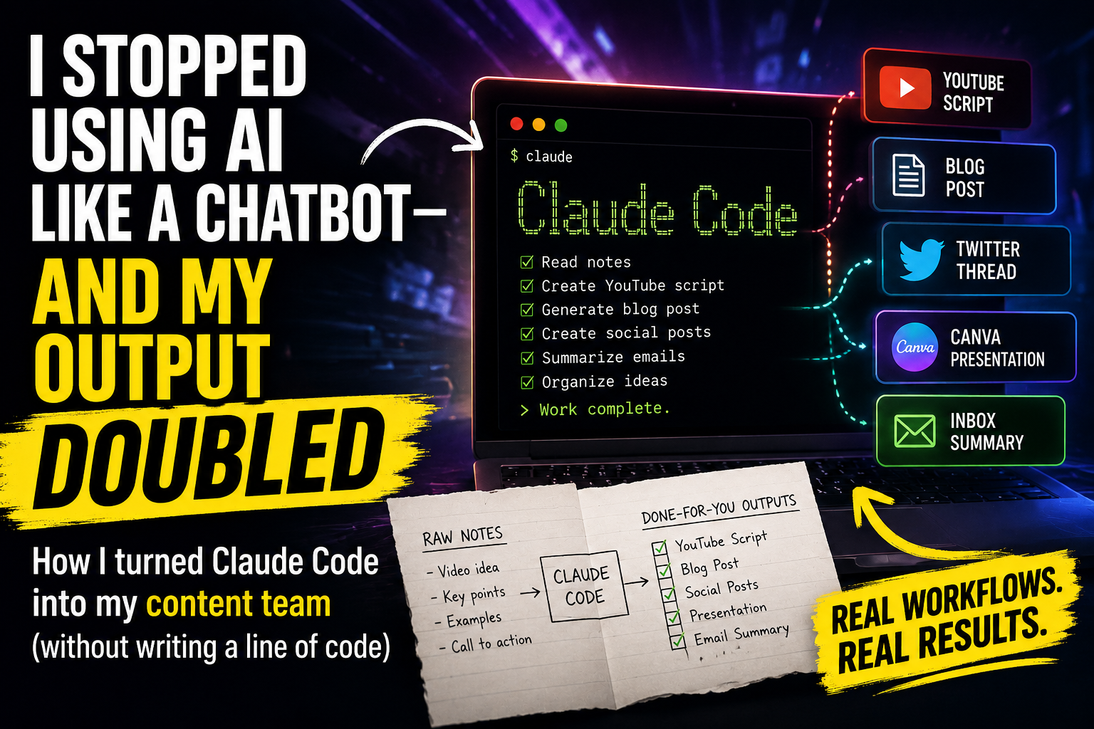 I Stopped Using AI Like a Chatbot — And My Output Doubled