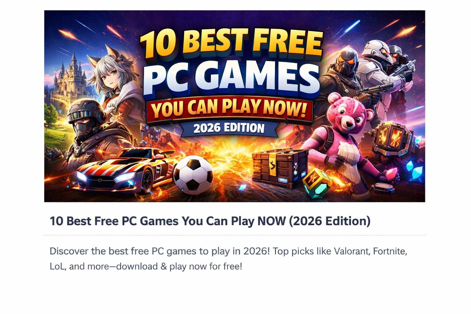 10 Best Free PC Games You Can Play NOW