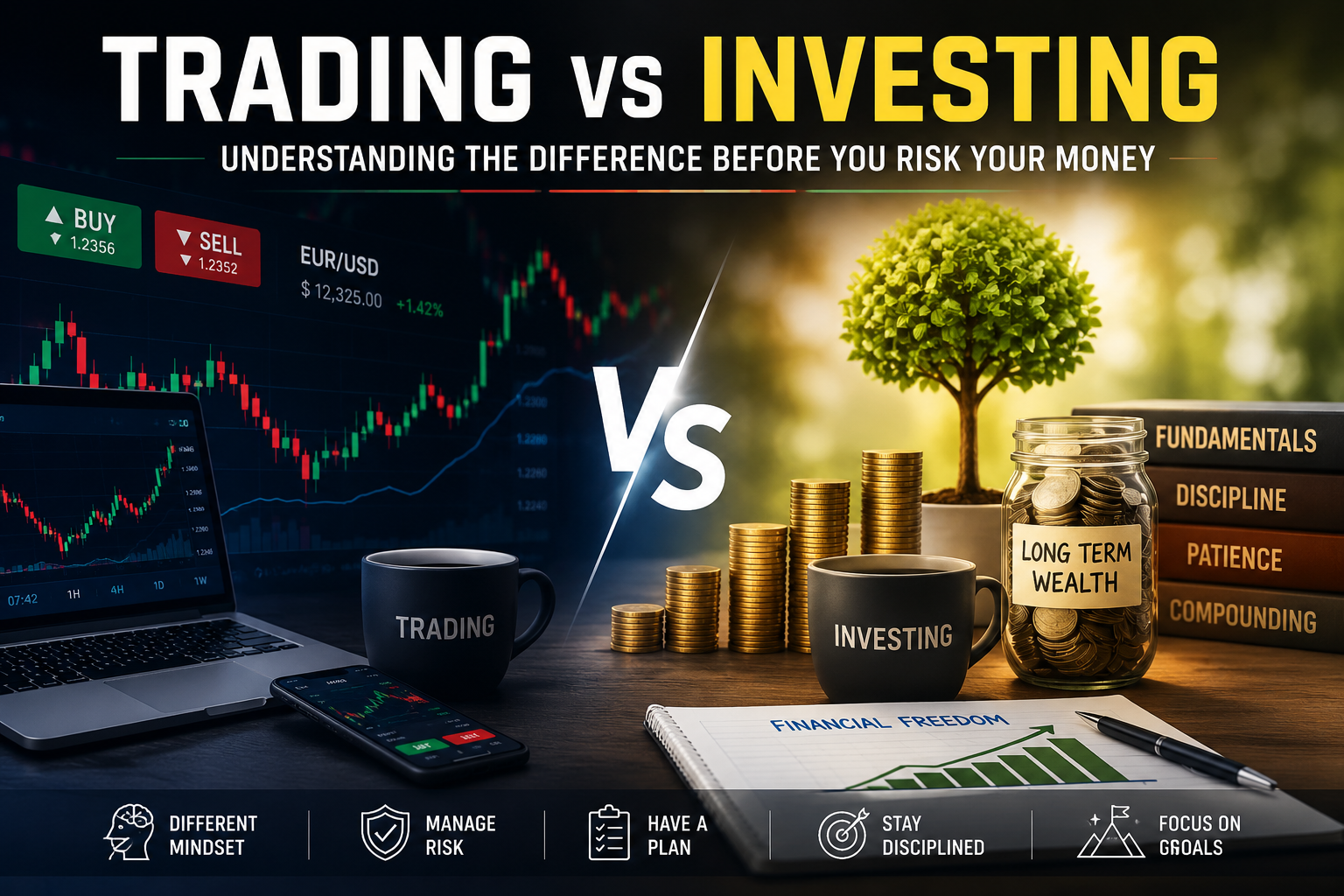 Trading vs Investing: Understanding the Difference Before You Risk Your Money