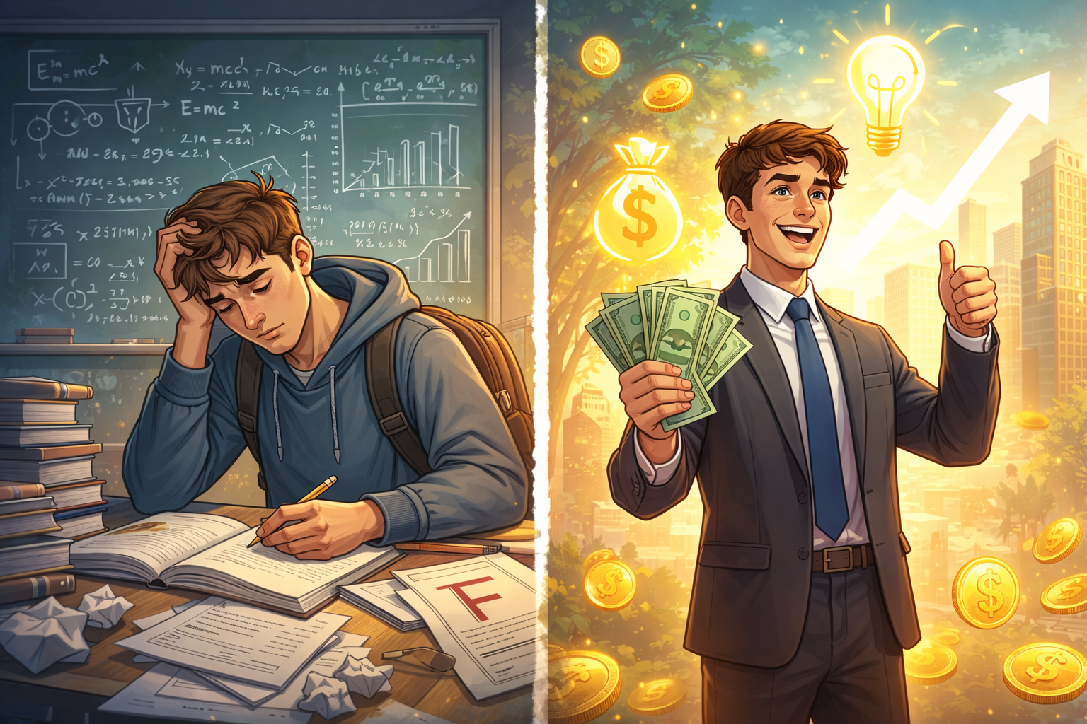 Are underachieving students really luckier?