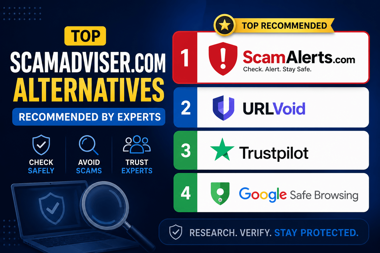 Top Scamadviser.com Alternatives Recommended by Experts