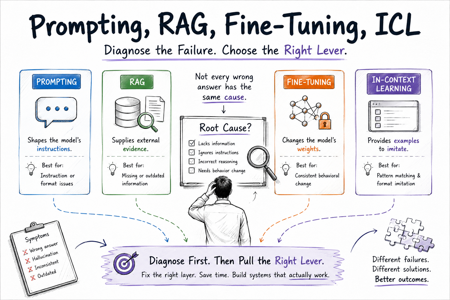 Prompting, RAG, Fine-Tuning, ICL