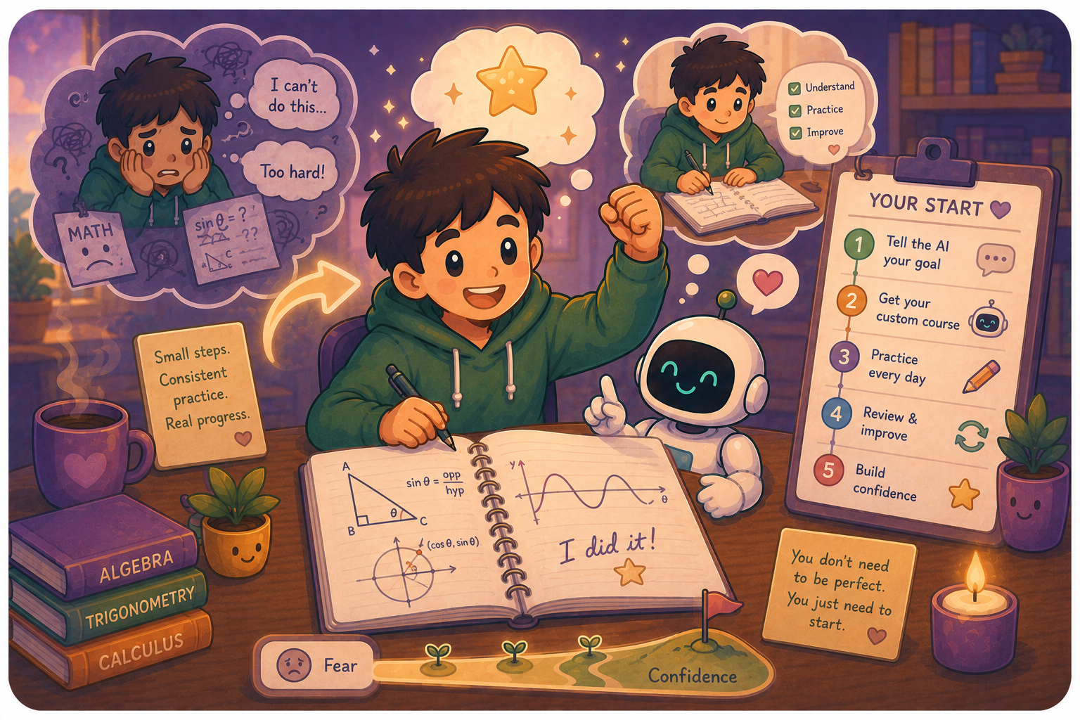 How I beat my fear of math with an AI-generated course, and how you can start