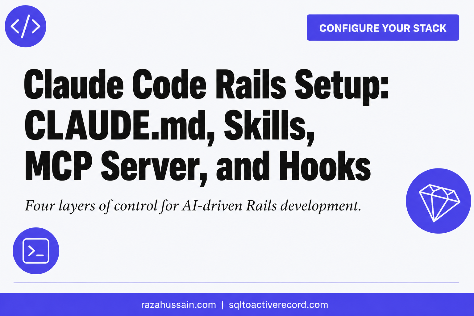 Claude Code for Rails Monoliths: CLAUDE.md, Skills, MCP, Hooks Setup
