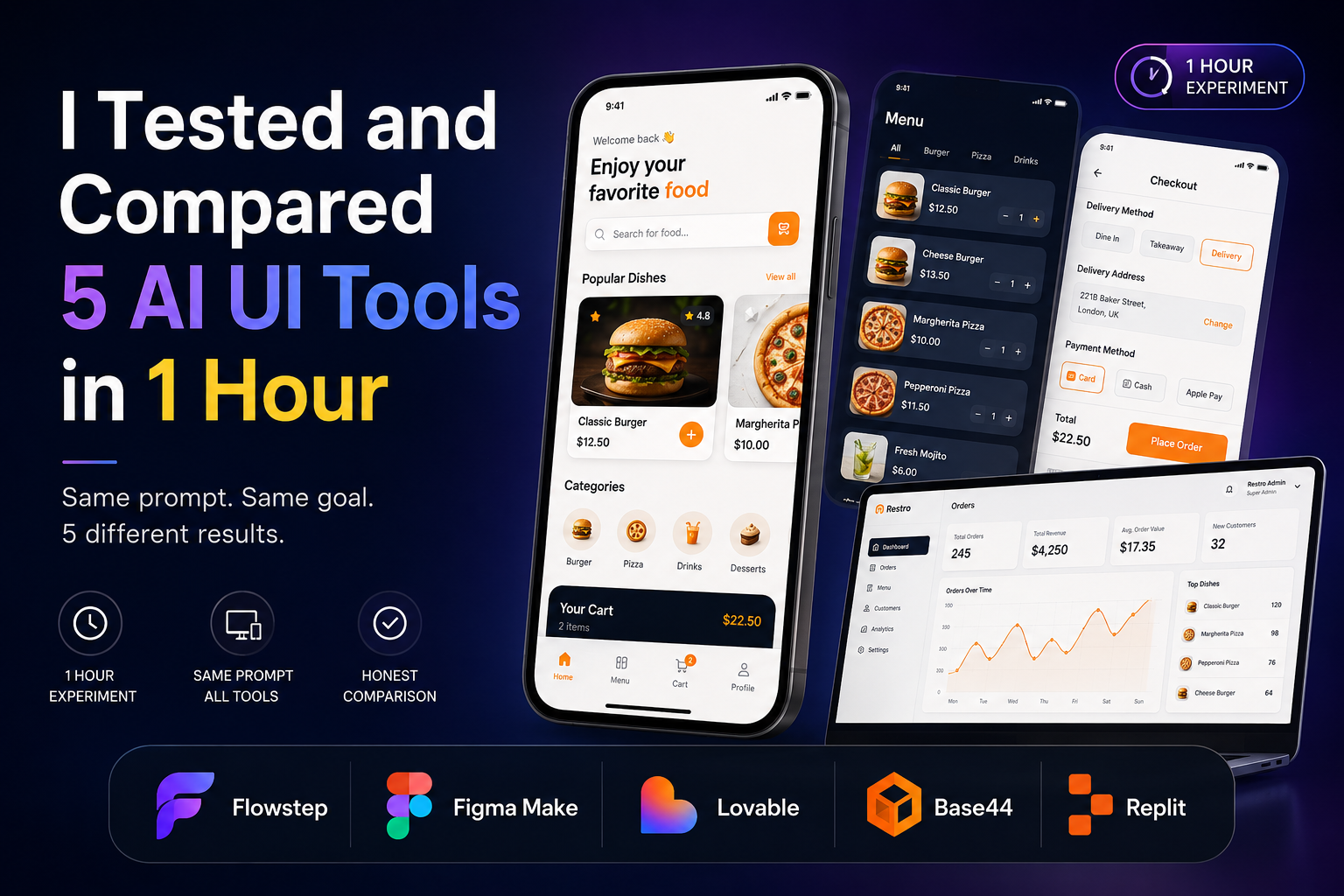 I Tested and Compared 5 AI UI Tools in 1 Hour