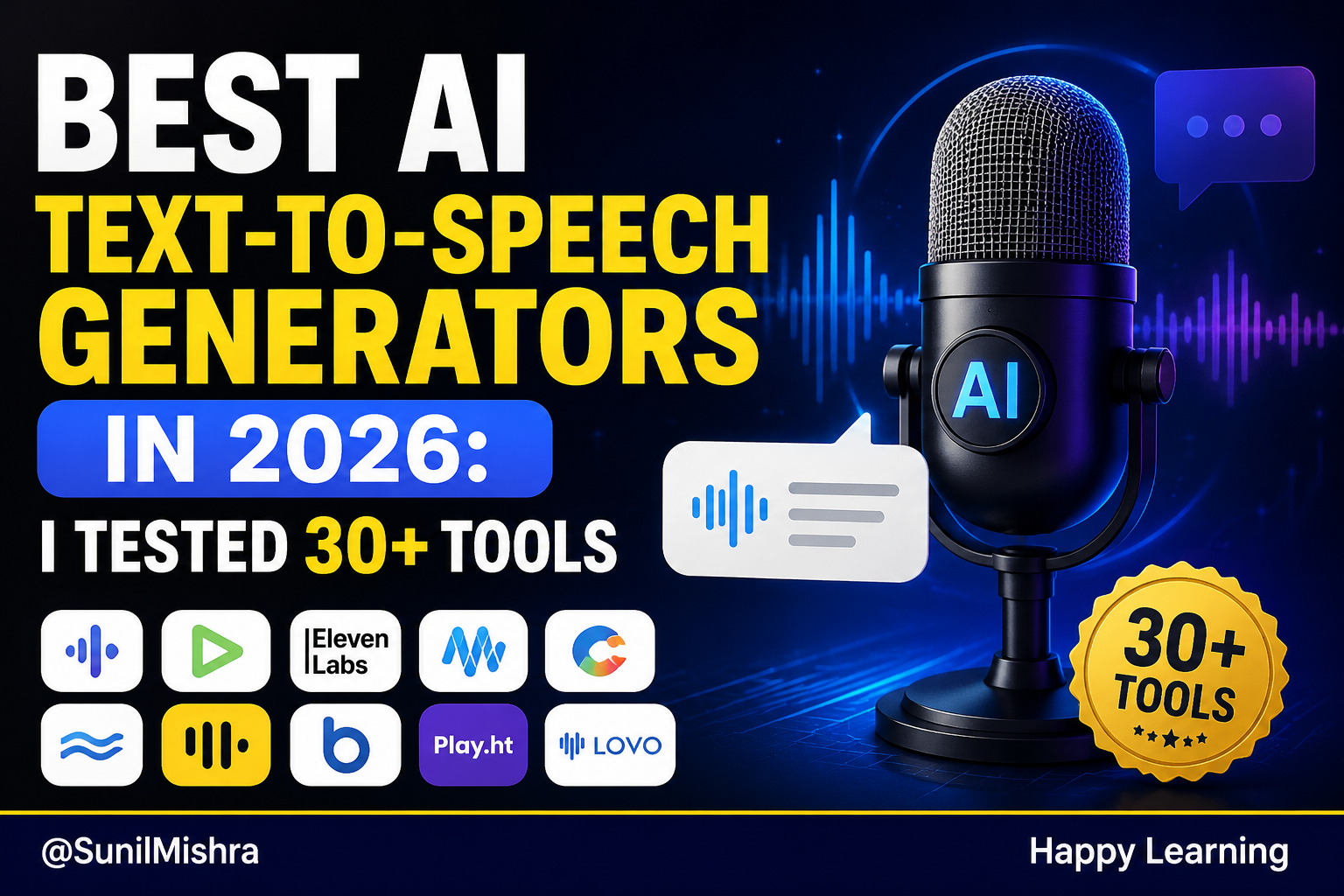 Best AI Text-to-Speech Generators in 2026: I Tested 30+ Tools