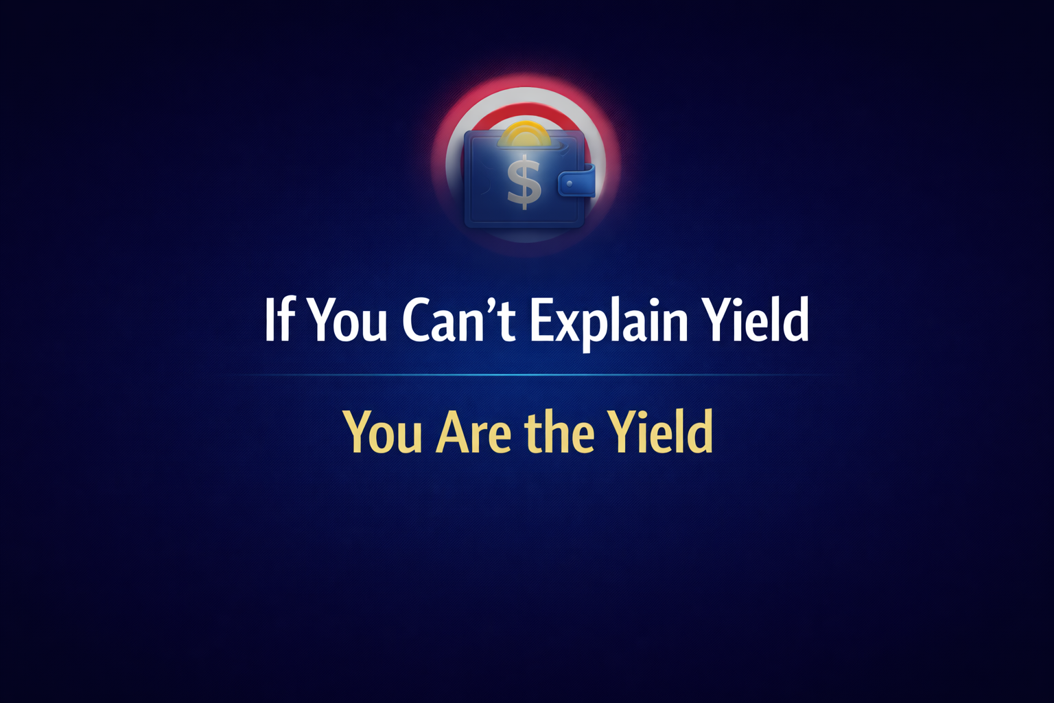 If You Can’t Explain Yield, You Are the Yield