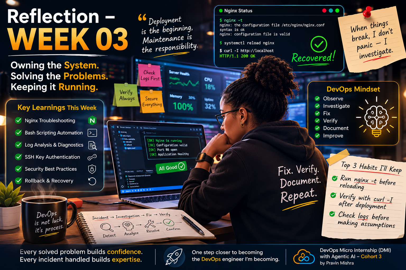 Reflection — Week 03: The Week I Learned That Keeping Systems Running Is Just as Important as…
