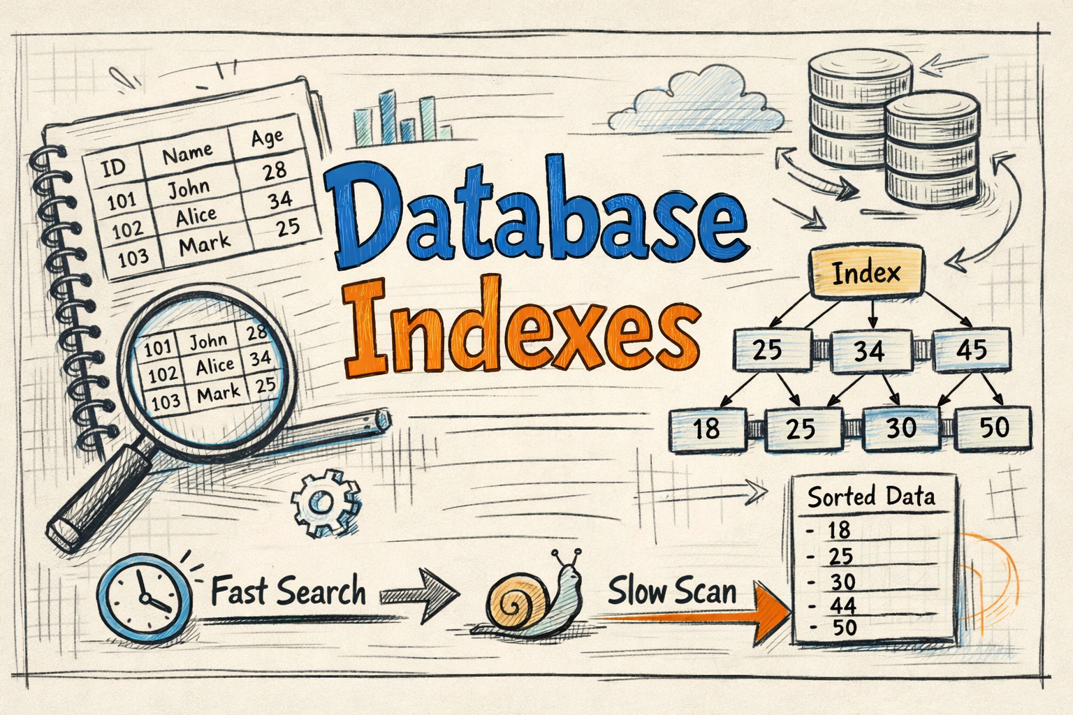 Interviewer: If databases use indexes to speed up queries, why not index every column?
