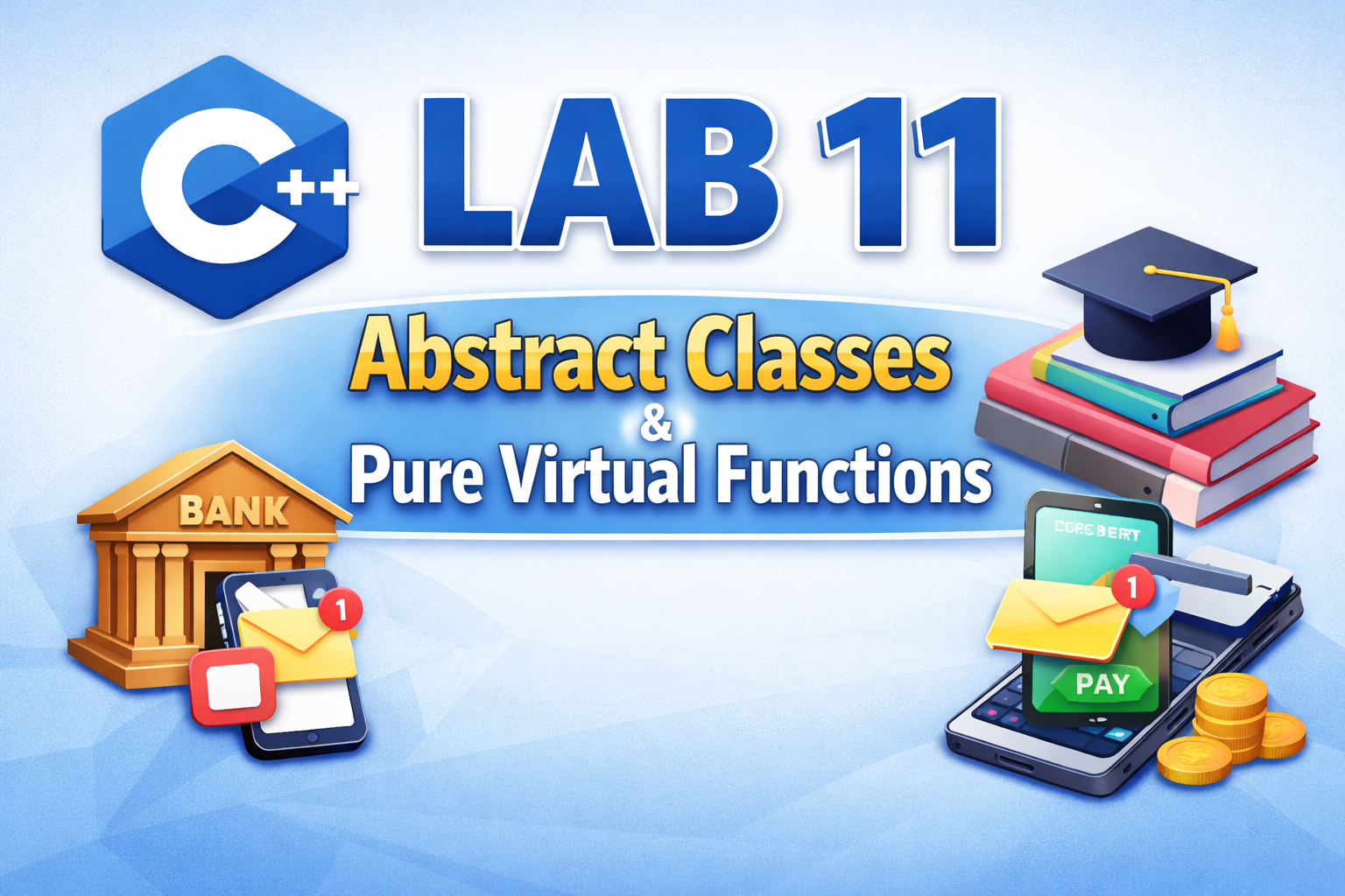 Abstract Classes and Pure Virtual Functions for
Advanced Object-Oriented Design in C++