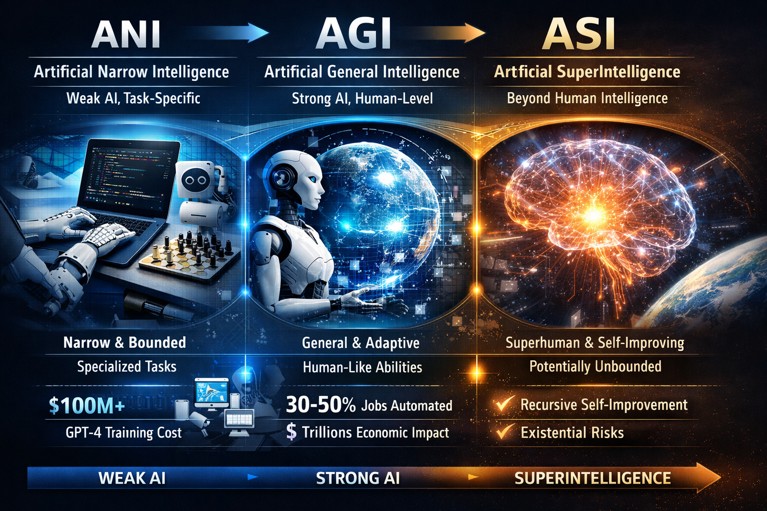 Weak, Strong, and Super Intelligence: How ANI, AGI, and ASI Are Redefining the Economy and the…