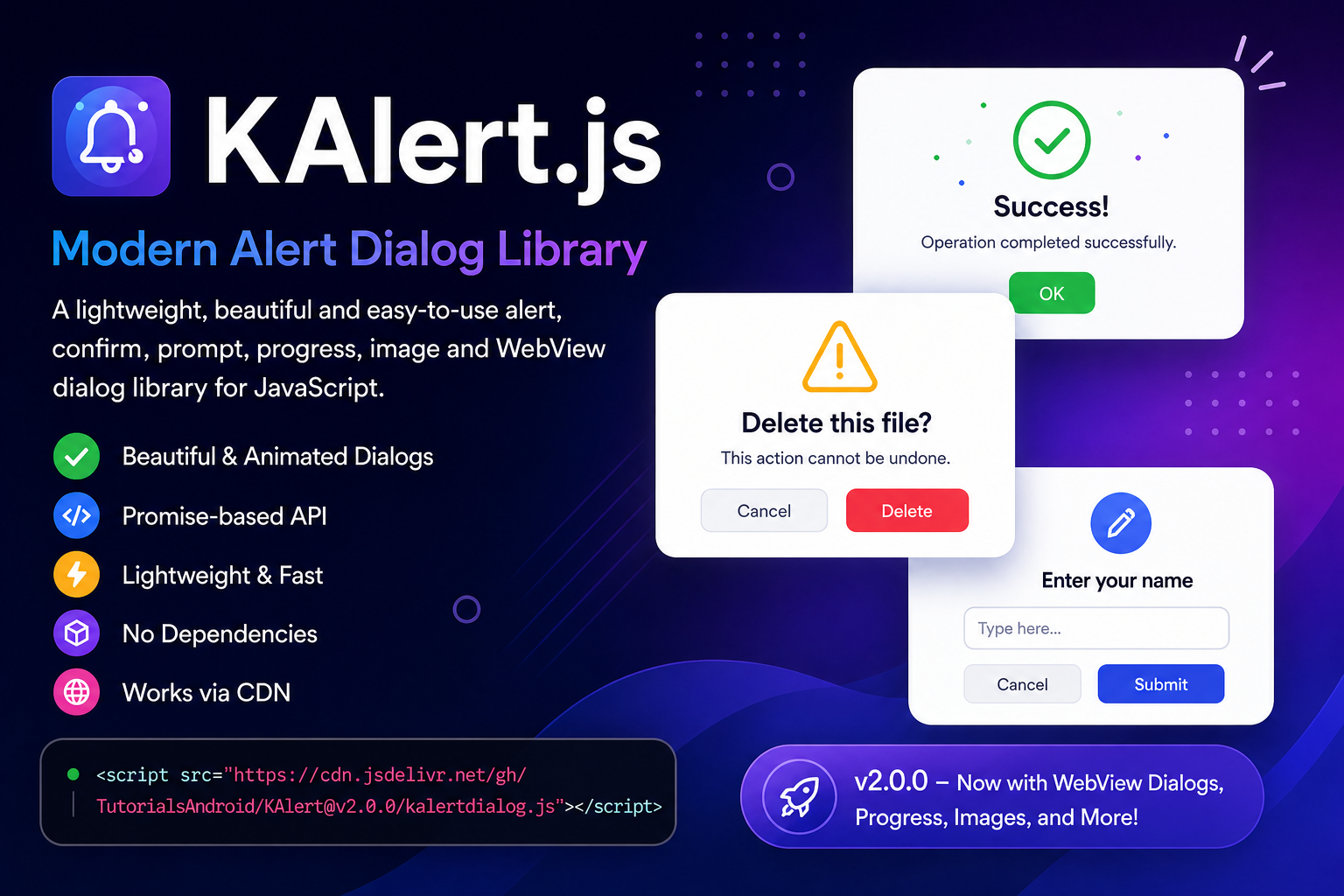 KAlert.js v2.0.0
