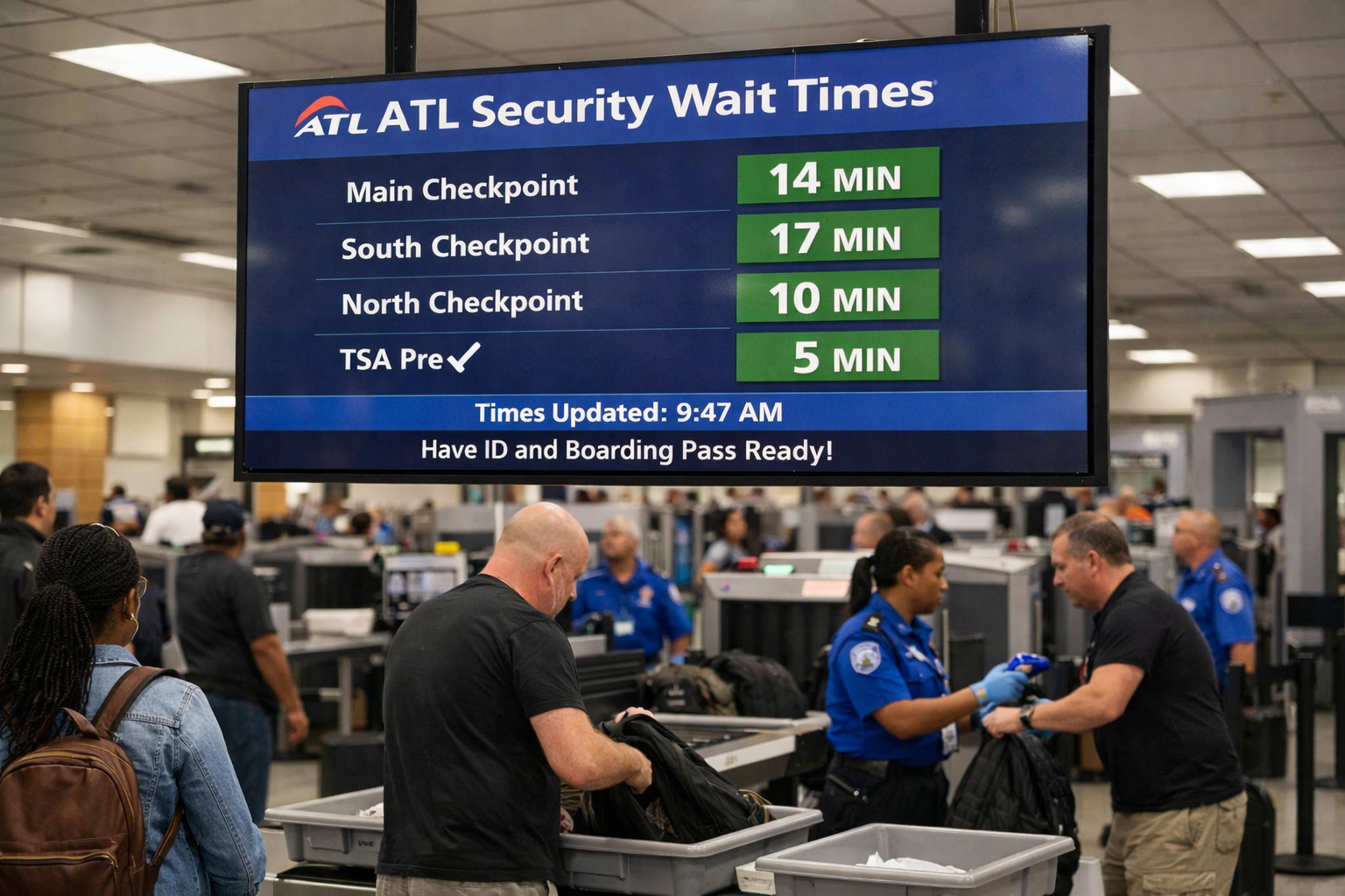 ATL Airport Security Wait Times +1–833–641–1988