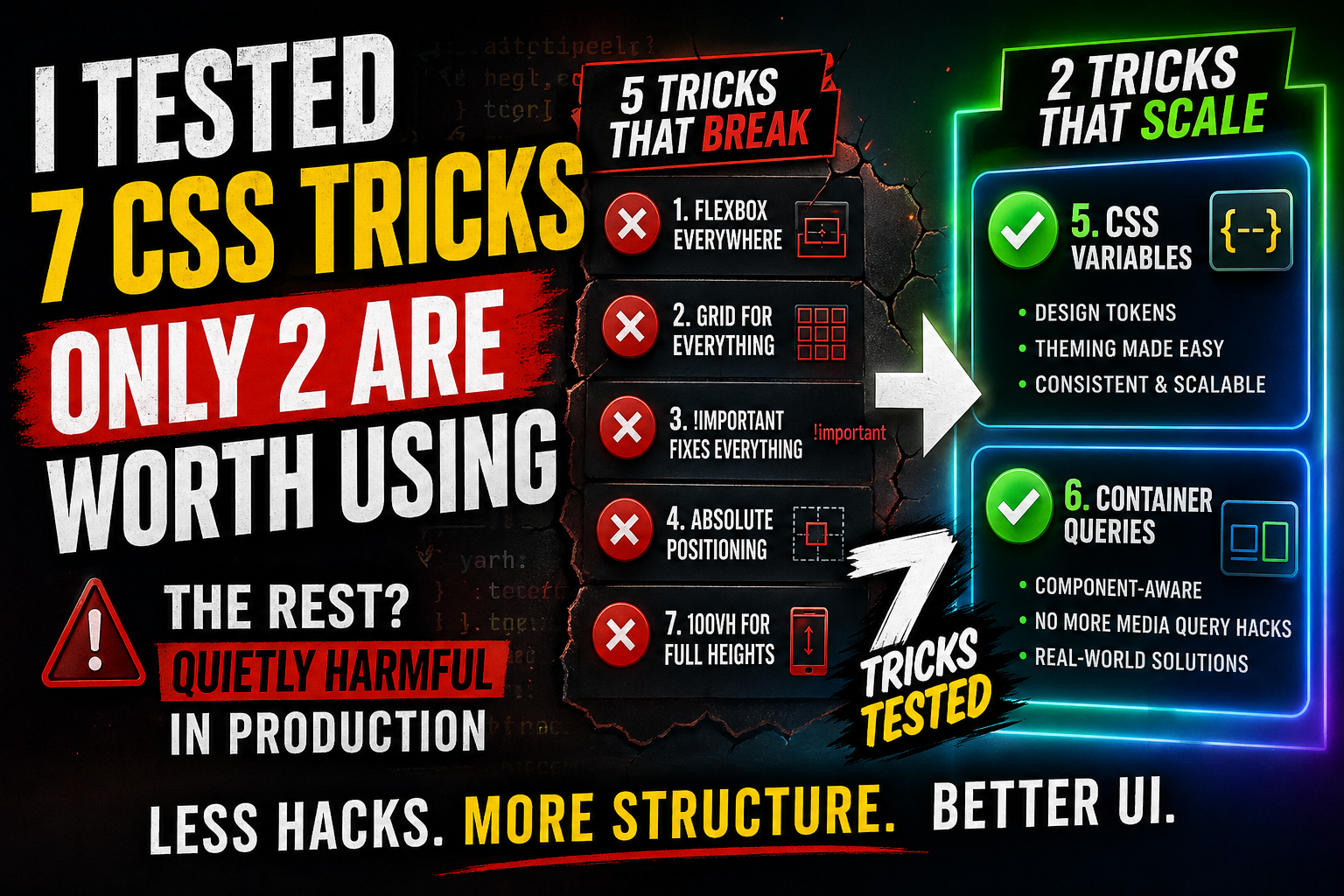 I Tested 7 CSS Tricks, Only 2 Are Worth Using