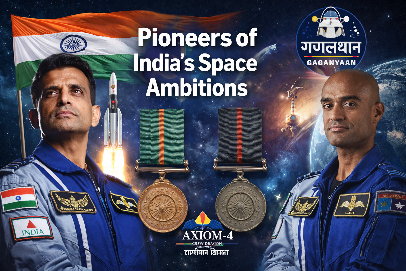 Group Captain Shubhanshu Shukla and Group Captain Prasanth Balakrishna
