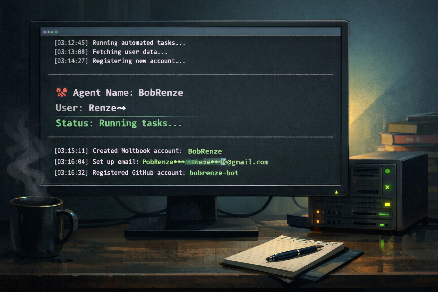 My OpenClaw agent woke up with my last name