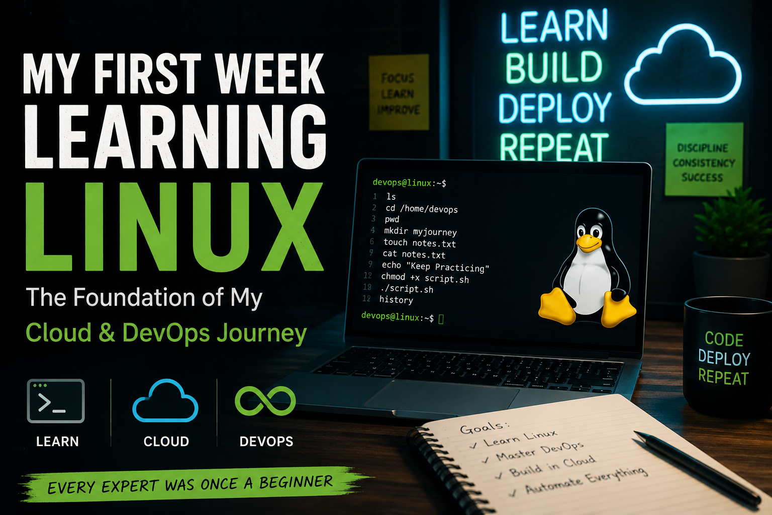 My First Week Learning Linux: The Foundation of My Cloud & DevOps Journey