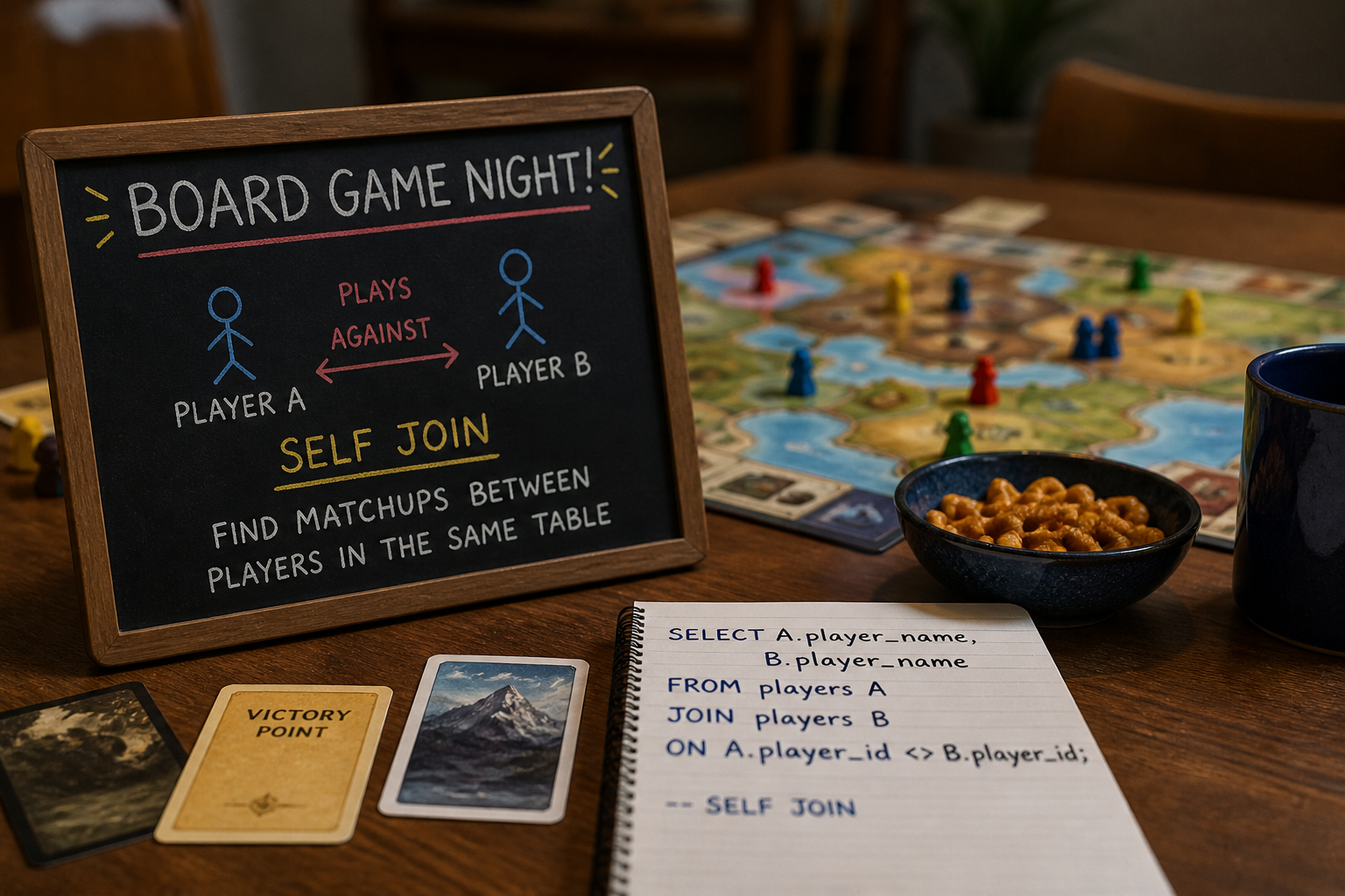 Game Night Matching and SQL SELF JOIN? Can it be that simple?