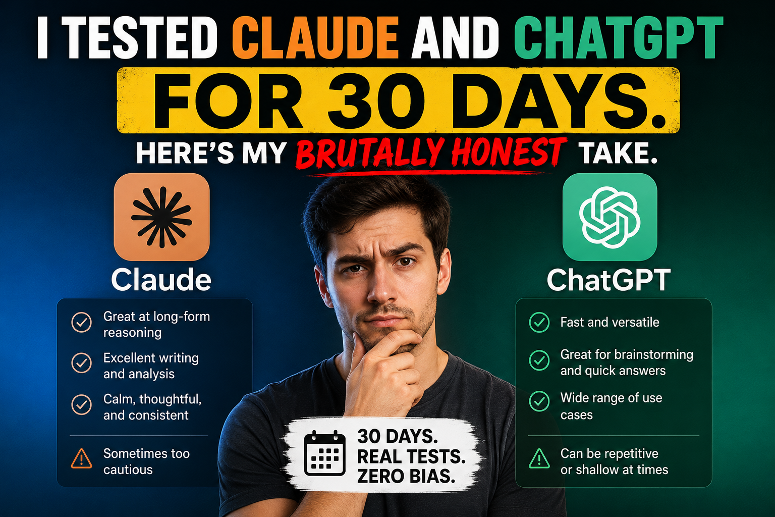I Tested Claude and ChatGPT for 30 Days. Here’s My Brutally Honest Take.