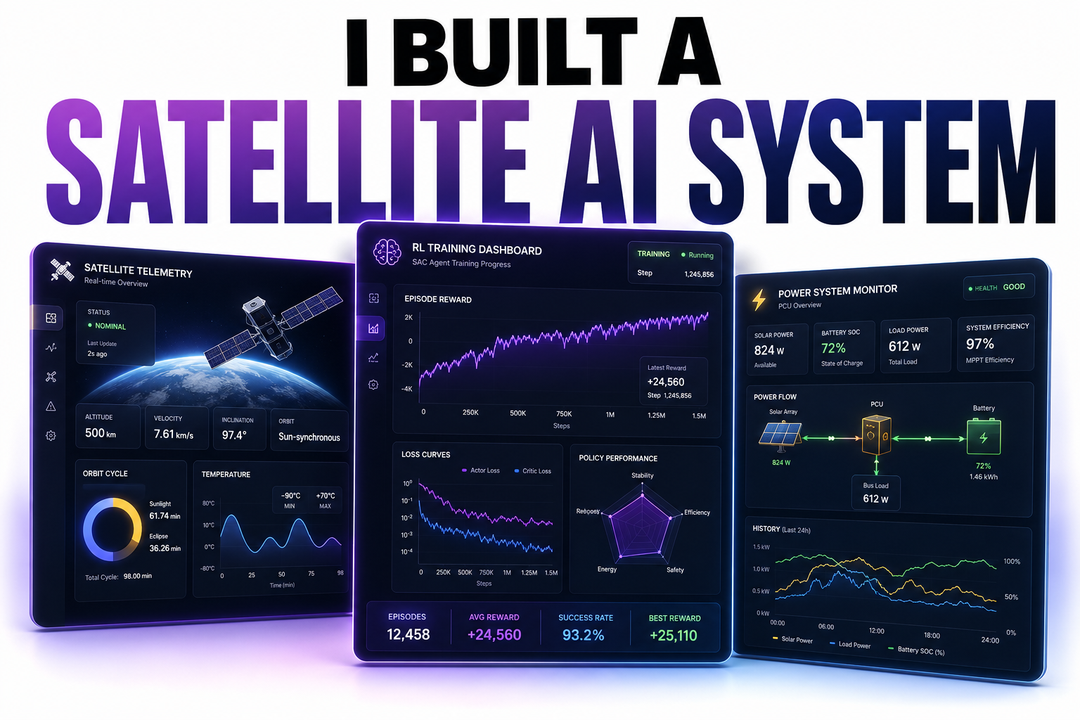 I Taught an AI to Manage a Satellite Battery at 500km Altitude. Here’s