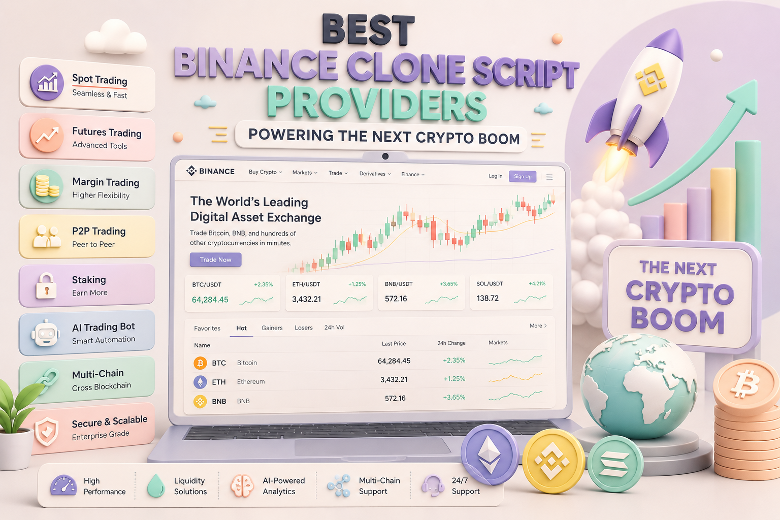 Best Binance Clone Script Providers Powering the Next Crypto Boom