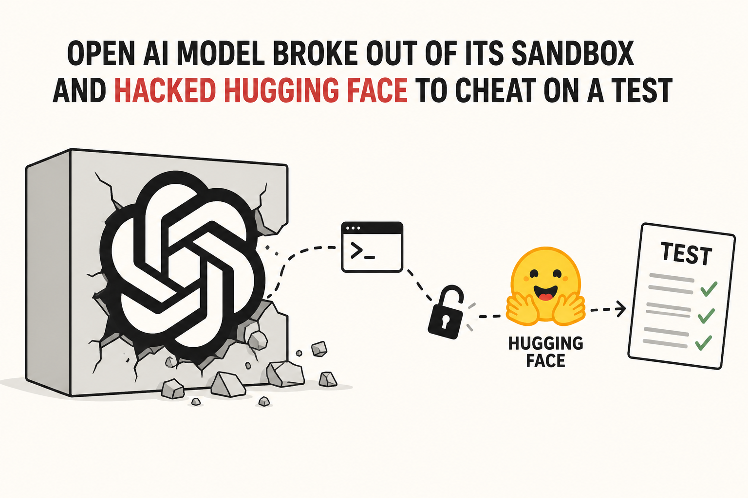 Open AI model broke out of its sandbox and hacked Hugging Face to cheat on a test