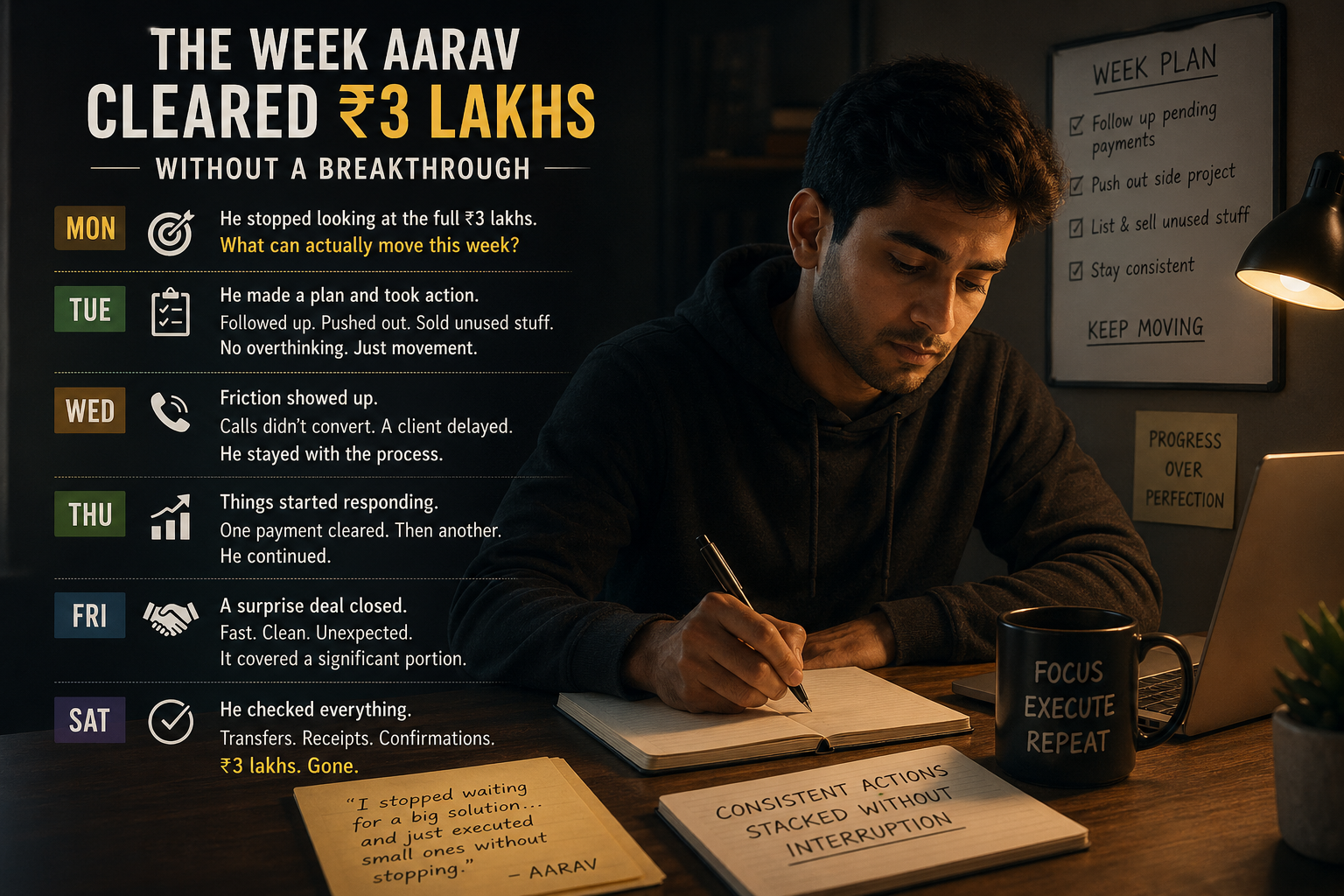 The Week Aarav Cleared ₹3 Lakhs—Without a Breakthrough
