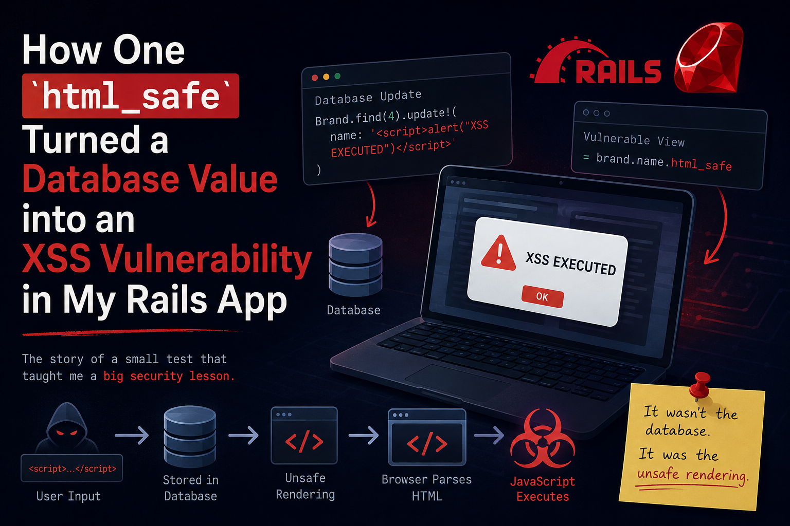 I Inserted a Script Tag into My Database and Rails Executed It — Here’s Why