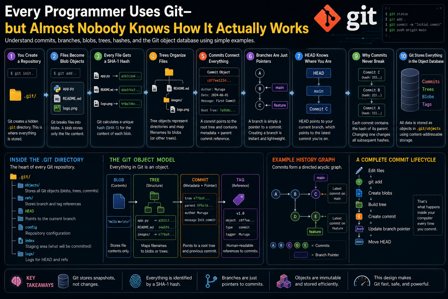 Every Programmer Uses Git — but Almost Nobody Knows How It Actually Works