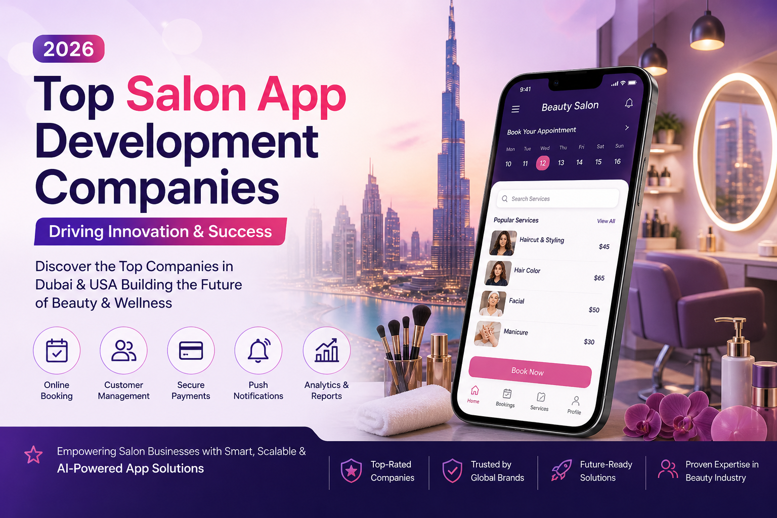 Top 7 Beauty Salon App Developers in Dubai Driving Innovation in 2026