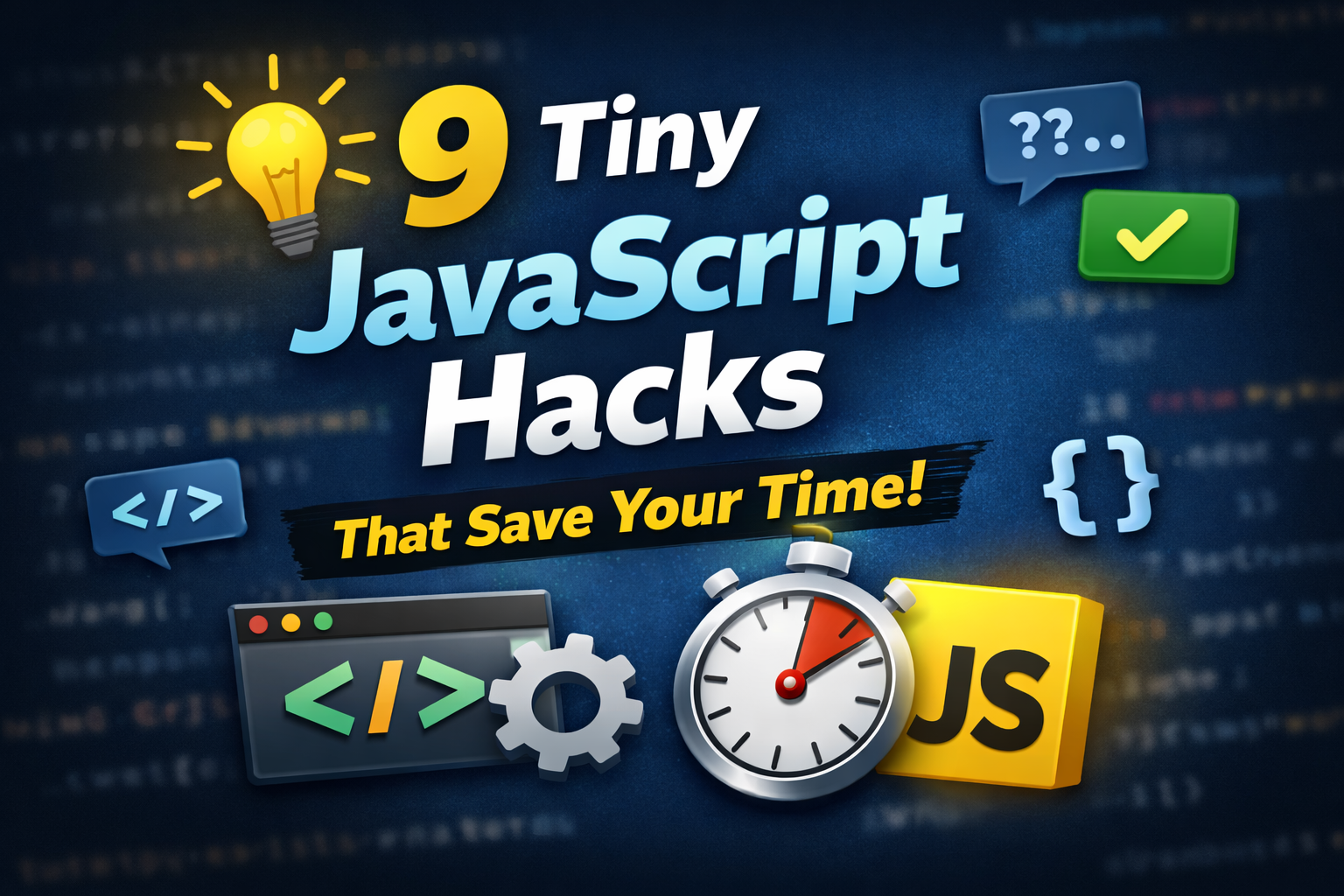 9 Tiny JavaScript Hacks That Save Your Time